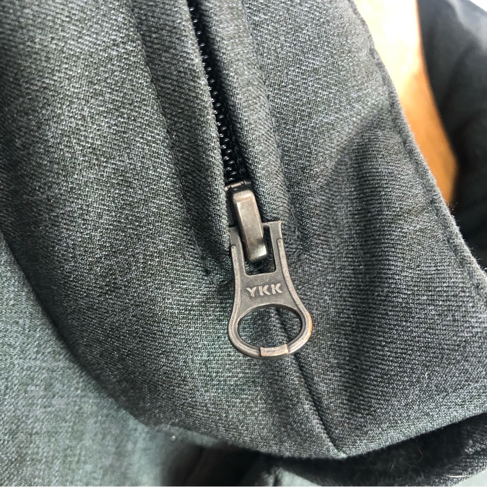 Blake Gray Patch Pocket Jacket Coat With Hideaway… - image 5